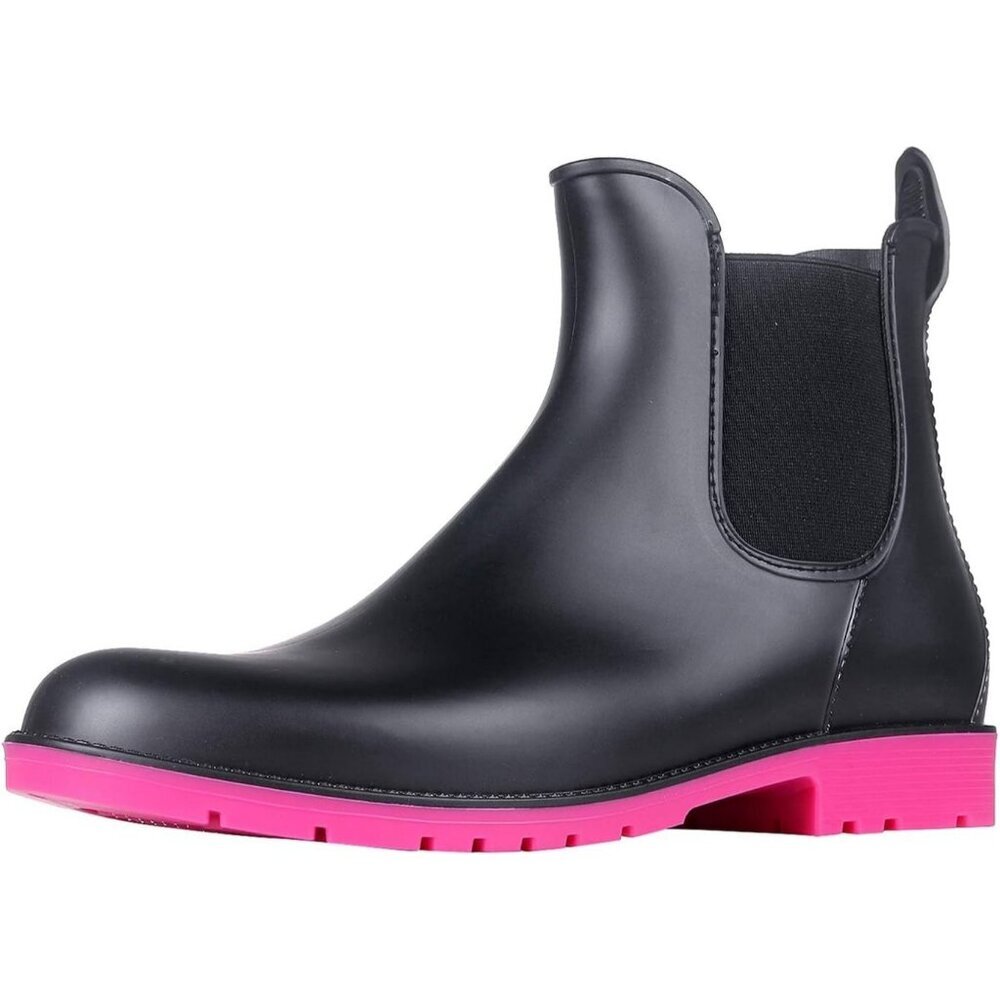 Women's Rose Waterproof Chelsea Double Elastic Ankle Rain Boots